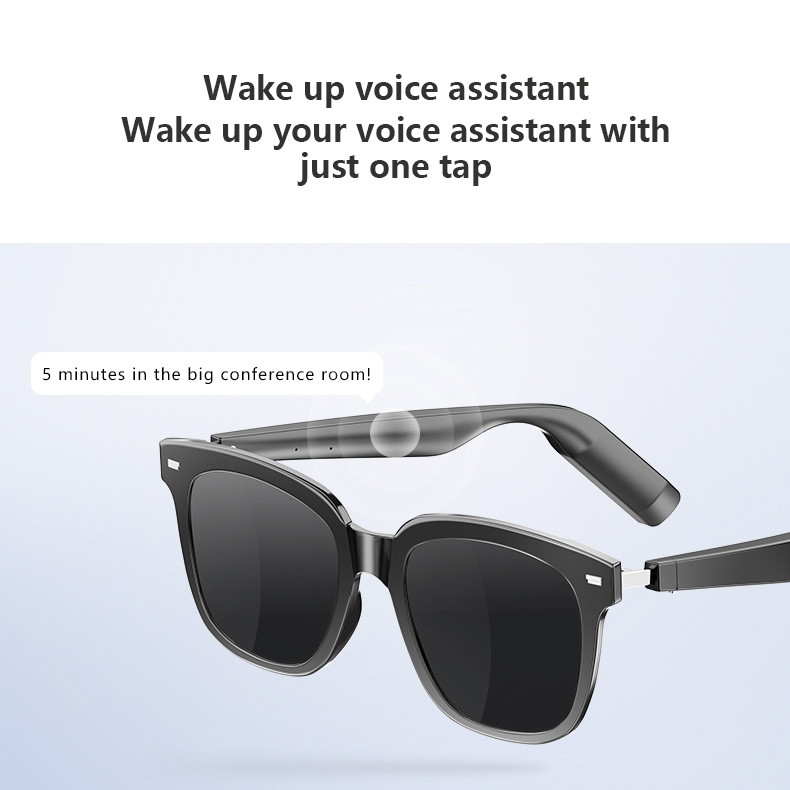وقت الموسيقى 8 ساعات Ultralight BT 5.3 Bluetooth نظارات ذكية مع مكالمة 110mAh * 2 سعة