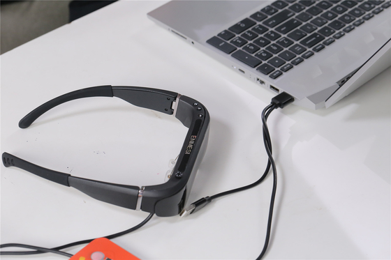 1080P HDMI و USB C 43 درجة نظارات VR ثلاثية الأبعاد الذكية لمشاهدة الأفلام والألعاب